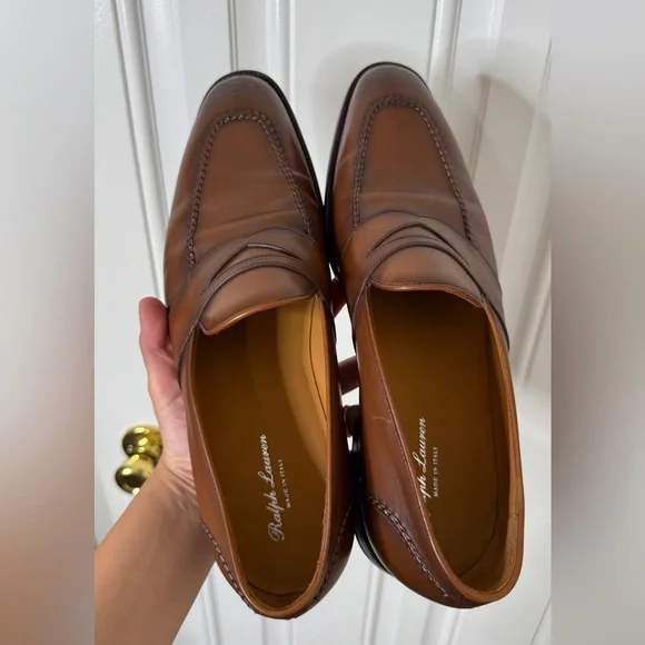 Ralph Lauren Meegan Calfskin Penny Loafer - Picture 2 of 8